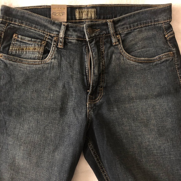 Practical Urban Star Navy blue jeans light hand sanding stretch relaxed fit - Picture 3 of 5